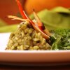Zielone szpinakowe risotto